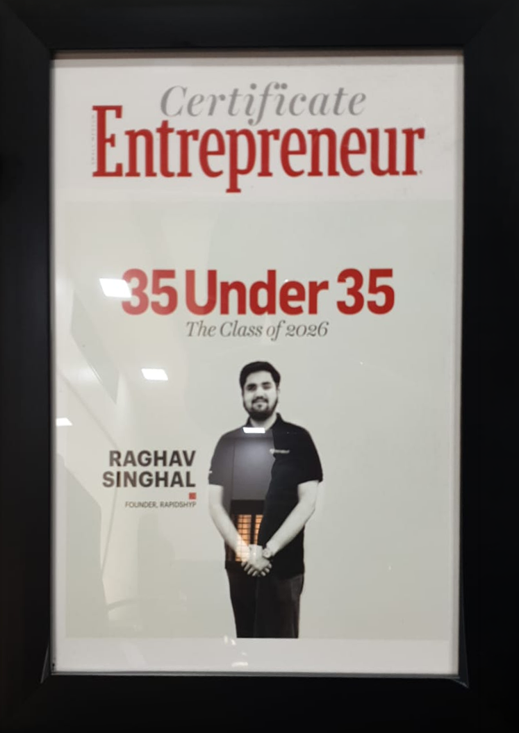 Entrepreneur 35 Under 35 Award β Mr. Raghav Singhal, Executive Director, Om Logistics Supply Chain icon